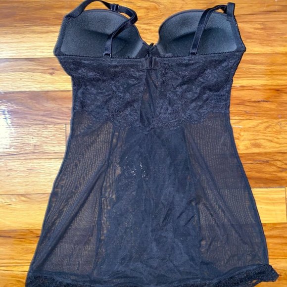LAST CHANCE -SEXY!! Victoria Secret Black Lace Pushup Camisole 34B - Picture 4 of 7